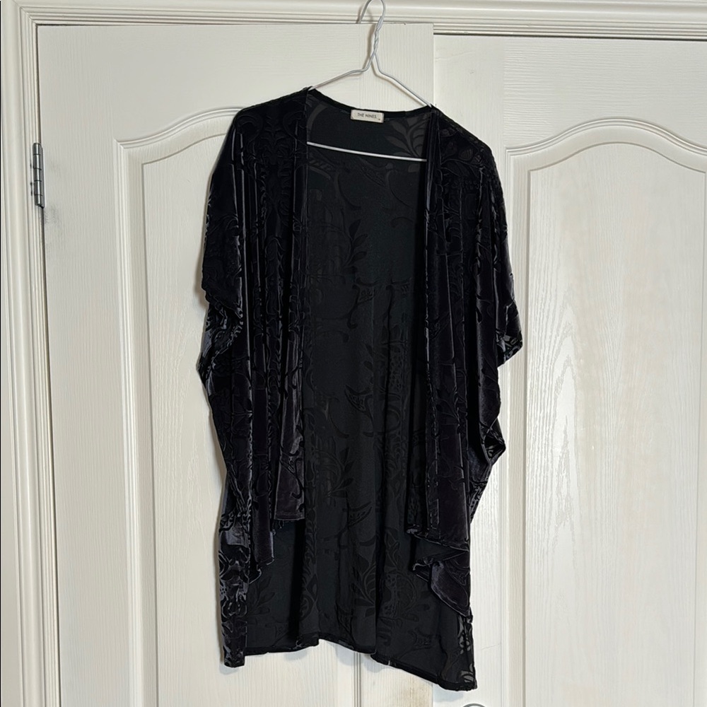 Black Velvet Kimono Cardigan